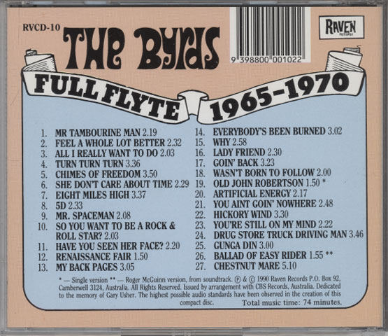Byrds ‎– Full Flyte 1965-1970