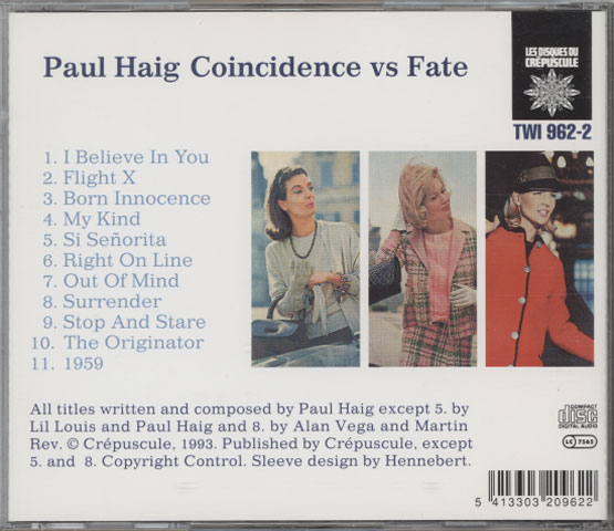 Paul Haig ‎– Coincidence vs Fate