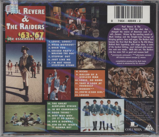 Paul Revere & The Raiders ‎– The Essential Ride '63-'67